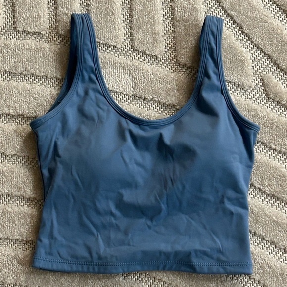 Klassy Network Scoop Neck Brami Crop Top in Blue - S - Picture 2 of 6